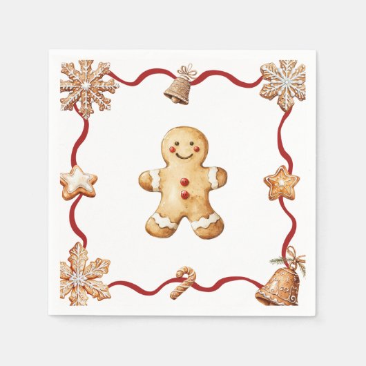 Gingerbread Mann | Weihnachtsservietten Serviette (Vorderseite)