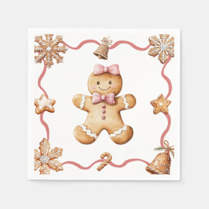 Gingerbread Mann Weihnachtsservietten Serviette