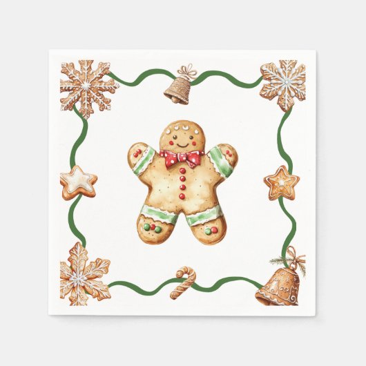Gingerbread Mann | Weihnachtsservietten Serviette (Vorderseite)