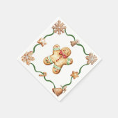 Gingerbread Mann | Weihnachtsservietten Serviette (Ecke)