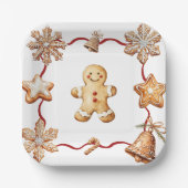 Gingerbread-Mann | Winter-Weihnachtsplatten Pappteller (Vorderseite)