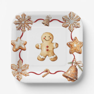 Gingerbread-Mann   Winter-Weihnachtsplatten Pappteller