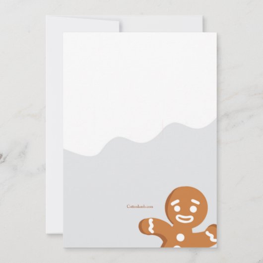 Gingerbread Männer Einladungen (Rückseite)