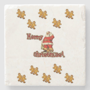 Gingerbread Marble Stone Untersetzer Weihnachten