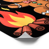 Gingerbread Marshmallow Roaster Camng Christmas Poster (Ecke)