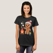 Gingerbread Marshmallow Roaster Camng Christmas T-Shirt (Vorne ganz)