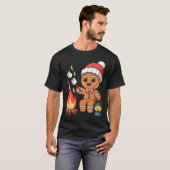 Gingerbread Marshmallow Roaster Camng Christmas T-Shirt (Vorne ganz)