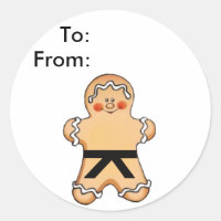 Gingerbread Martial Artist Gift Tags
