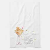 Gingerbread Martini Drink Holiday Weihnachten Reze Geschirrtuch (Vertikal)