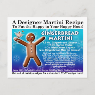 Gingerbread Martini Rezept Postkarte