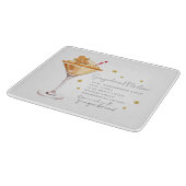 Gingerbread Martini Rezept Weißes Weihnachtsgesche Schneidebrett (Ecke)
