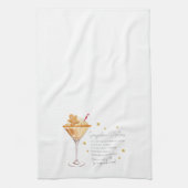 Gingerbread Martini Weihnachtscocktail Rezept Geschirrtuch (Vertikal)