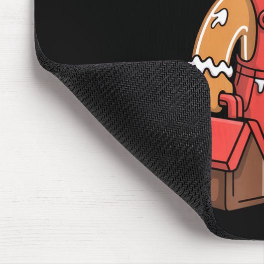 Gingerbread Mechanic Handyman Fixer Worker Christm Mousepad (Ecke)