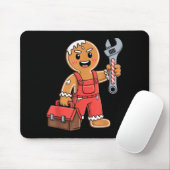 Gingerbread Mechanic Handyman Fixer Worker Christm Mousepad (Mit Mouse)