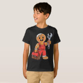 Gingerbread Mechanic Handyman Fixer Worker Christm T-Shirt (Vorne ganz)