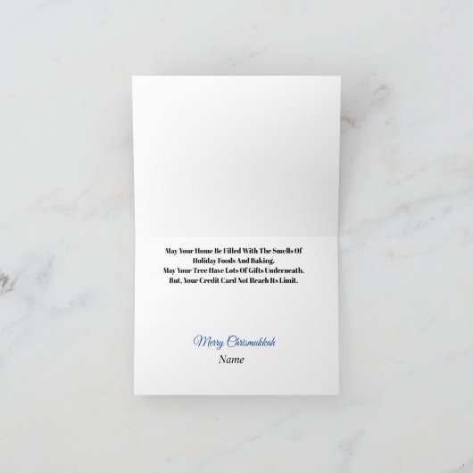 Gingerbread Men and Tree Chrismukkah Card Karte (Innenseite)