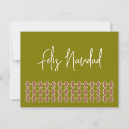 Gingerbread Men auf Feliz Navidad Feiertagskarte