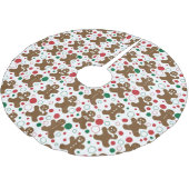 Gingerbread Men - Baumrock Polyester Weihnachtsbaumdecke (Schrägansicht)