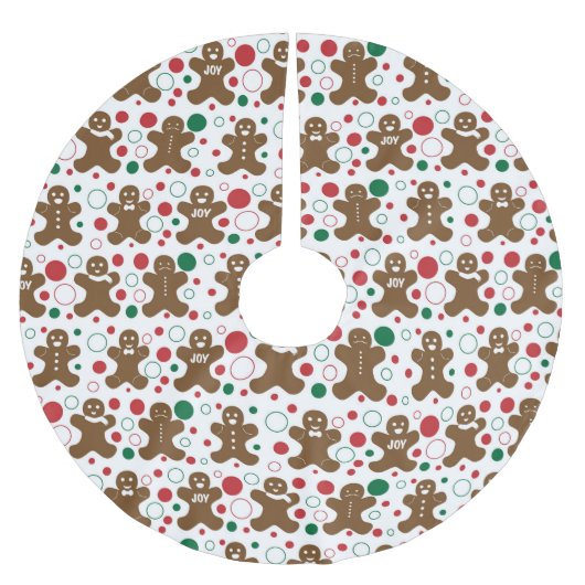 Gingerbread Men - Baumrock Polyester Weihnachtsbaumdecke (Vorderseite)