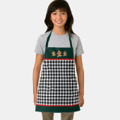Gingerbread Men Buffalo Kariert Red & Green Schürze (Insitu)