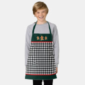 Gingerbread Men Buffalo Kariert Red & Green Schürze (Getragen)