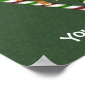 Gingerbread Men Candy Cane Heart Holiday Poster (Ecke)