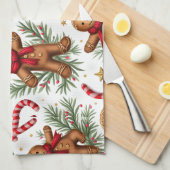 Gingerbread Men, Christmas, Author Natasha Us   Geschirrtuch (Viertel Falte)