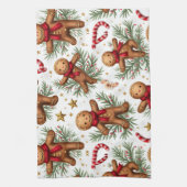 Gingerbread Men, Christmas, Author Natasha Us   Geschirrtuch (Vertikal)