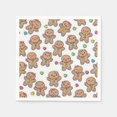 Gingerbread Men Christmas Napkins Serviette (Vorderseite)