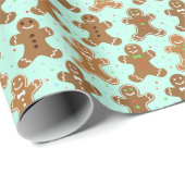 Gingerbread Men Christmas Pattern Geschenkpapier (Rolleneckpunkt)