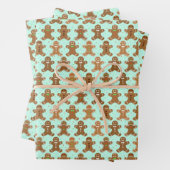 Gingerbread Men Christmas Pattern Geschenkpapier Set (Beispiel)