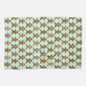 Gingerbread Men Christmas Pattern Geschirrtuch (Horizontal)