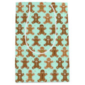 Gingerbread Men Christmas Pattern Mittlere Geschenktüte (Vorderseite)