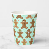 Gingerbread Men Christmas Pattern Pappbecher (Links)