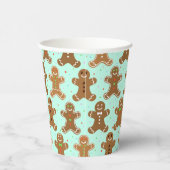 Gingerbread Men Christmas Pattern Pappbecher (Rechts)