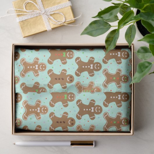 Gingerbread Men Christmas Pattern Seidenpapier (Geschenk)