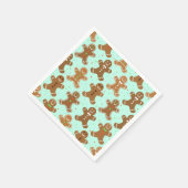 Gingerbread Men Christmas Pattern Serviette (Ecke)