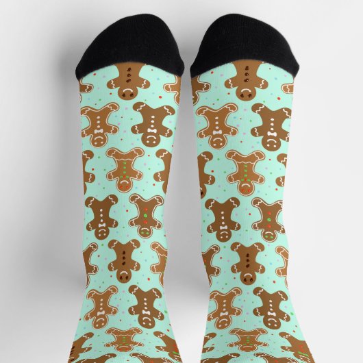 Gingerbread Men Christmas Pattern Socken (Oben)