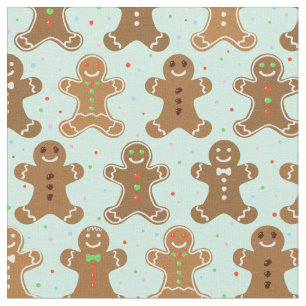 Gingerbread Men Christmas Pattern Stoff