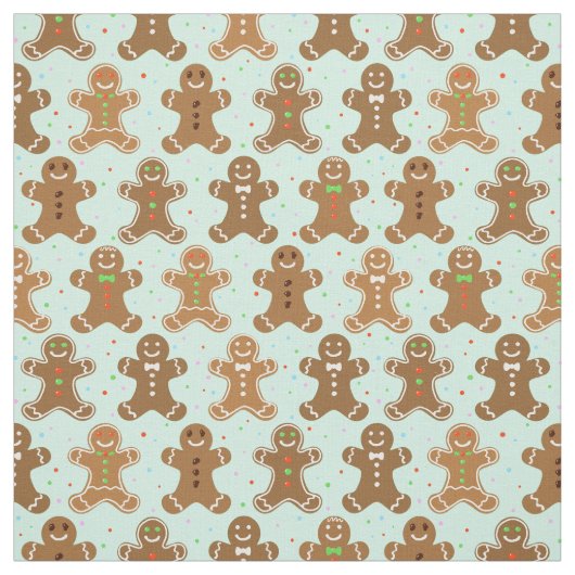 Gingerbread Men Christmas Pattern Stoff (Muster)