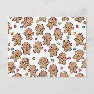 Gingerbread Men Christmas Postcard Feiertagspostkarte