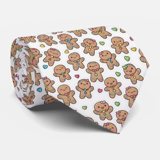 Gingerbread Men Christmas Tie Krawatte (Gerollt)
