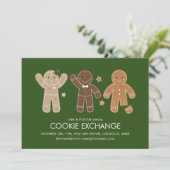 Gingerbread Men Cookie Holiday Party Einladung (Stehend Vorderseite)