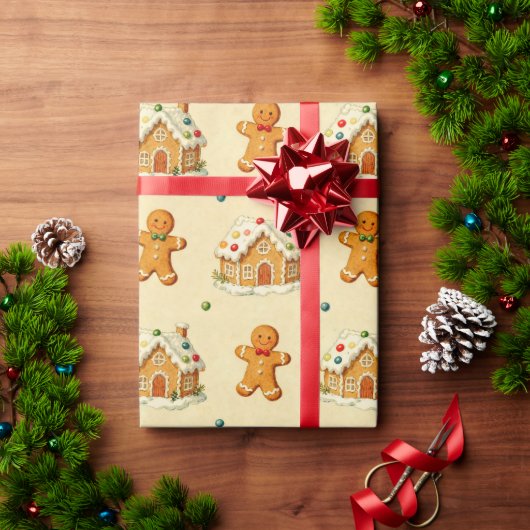 Gingerbread Men Geschenkpapier (Feiertagsgeschenk)