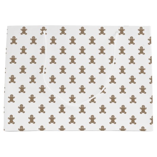 Gingerbread Men Große Geschenktüte (Vorderseite)