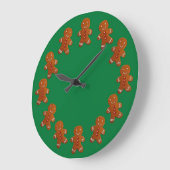 Gingerbread Men Große Wanduhr (Winkel)