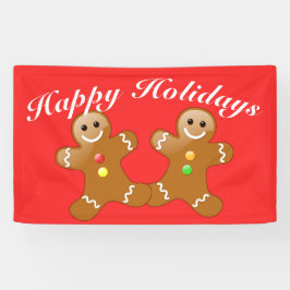 Gingerbread Men Happy Holidays Banner