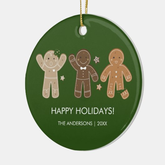 Gingerbread Men Holiday Keramik Ornament (Links)