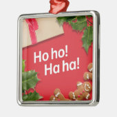 **GINGERBREAD MEN/HOLLY ** HO HA ORNANANATION ORNAMENT AUS METALL (Links)