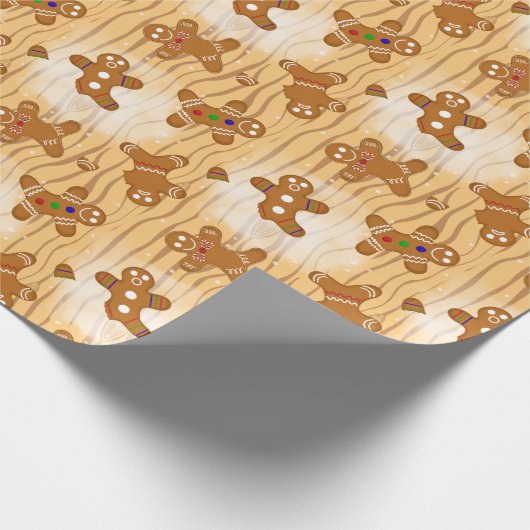 Gingerbread Men Medley Dusted Geschenkpapier (Ecke)